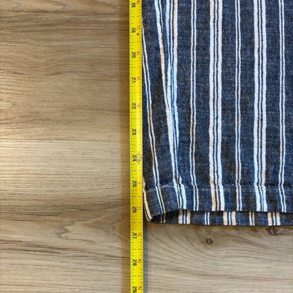 NWOT High-Waisted Striped Linen-Blend Wide-Leg Pants - Picture 9 of 9